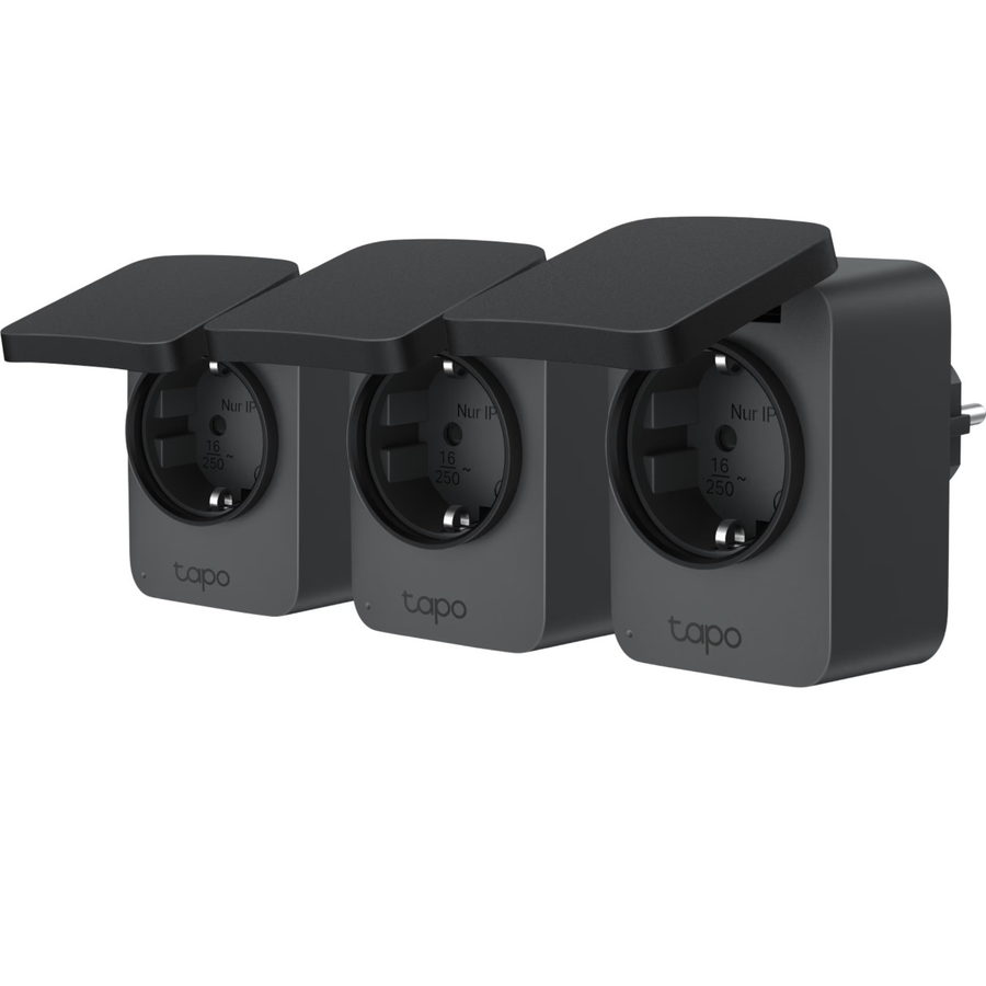 Enchufe inteligente de exterior Tapo P410M – pack de 3