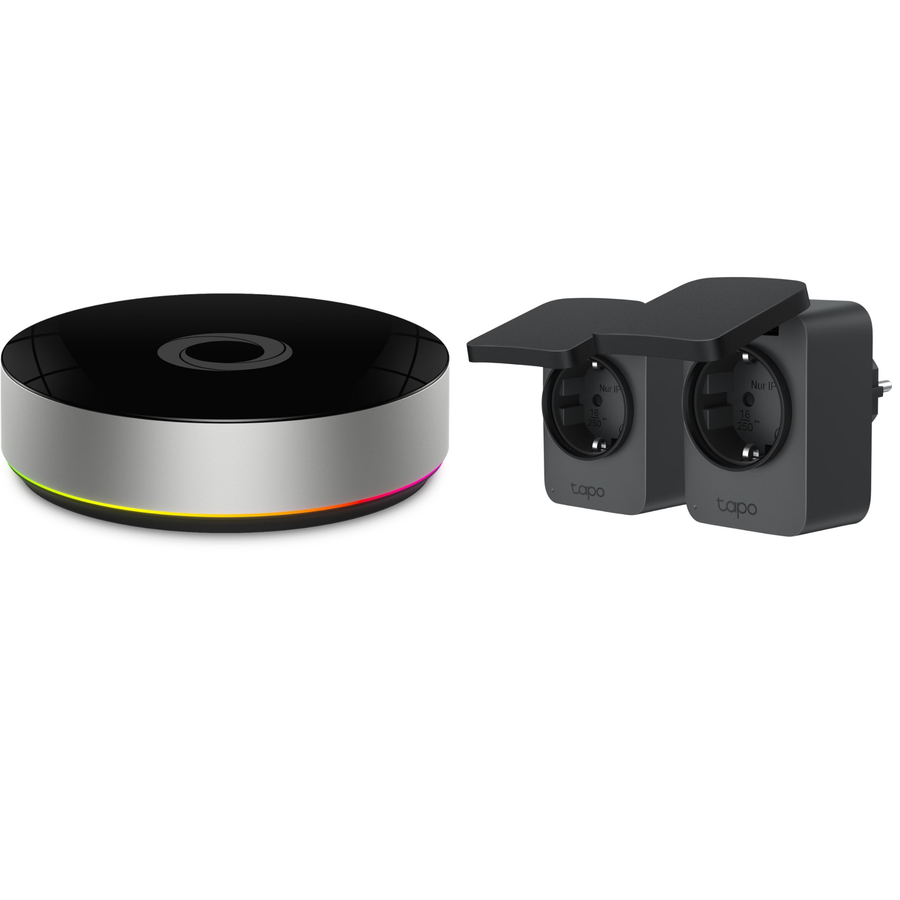 Homey Bridge + 2 enchufes inteligentes de exterior Tapo P410M