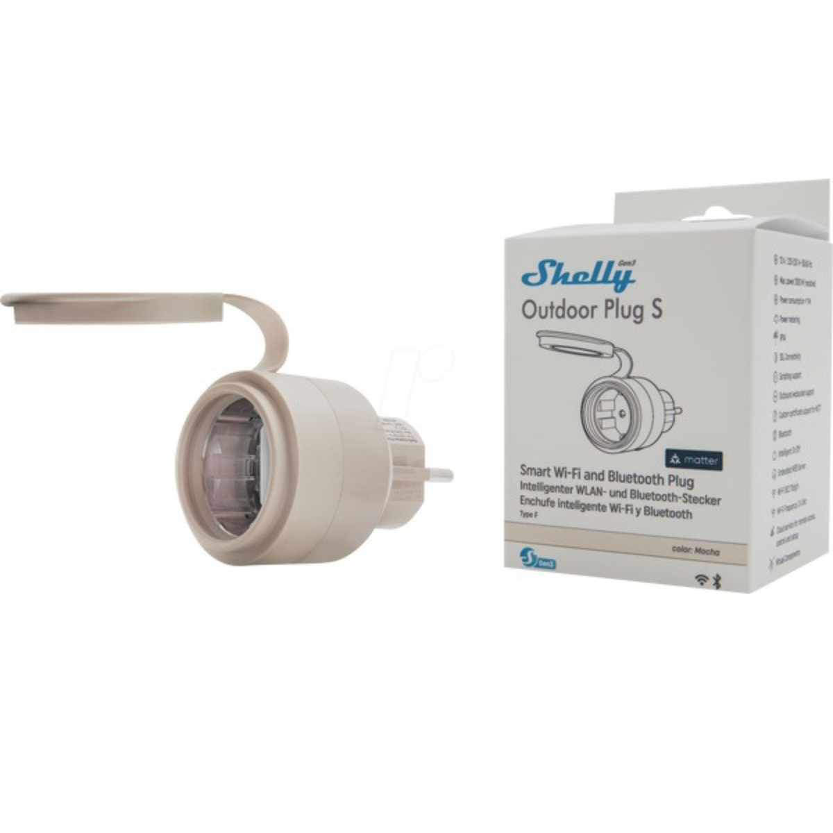 Shelly Outdoor Plug S Gen3 – enchufe inteligente de exterior